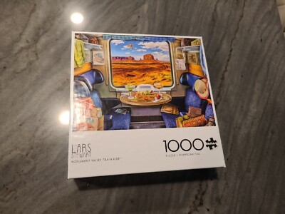 Lars Stewart Collection Monument Valley Train Ride 1000 Puzzle New Buffalo Aimee
