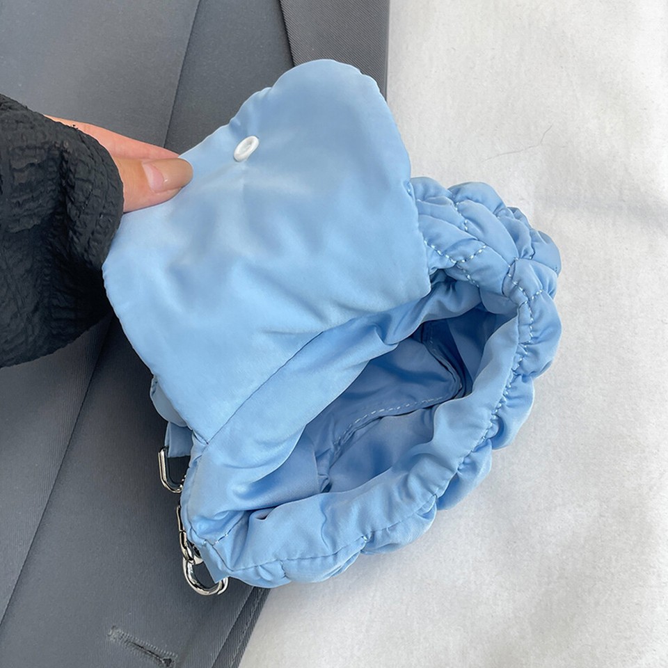 Puffer Tote Bag for Women Quilted Handbag Nylon Clutch Purse for Travel