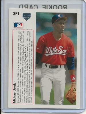 1991 Upper Deck Baseball Card Michael Jordan ROOKIE Chicago White