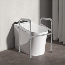 WC Toilettenstütze Toilettengestell Toiletten Aufstehhilfe Stützhilfe 200kg Grau