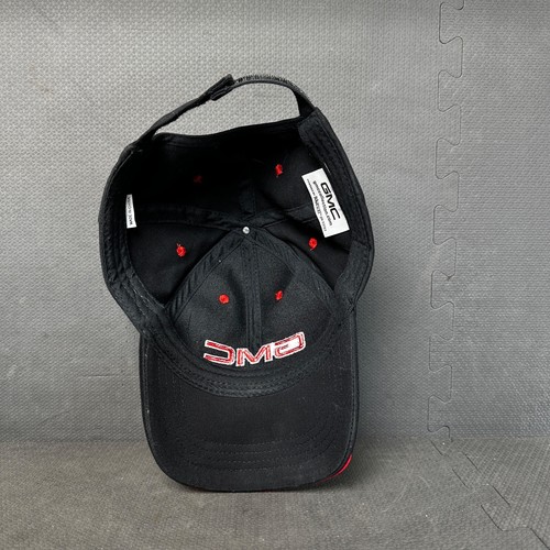 GMC Hat Cap Black Red Trim Letters Hook Loop Tall One Size - Picture 5 of 8