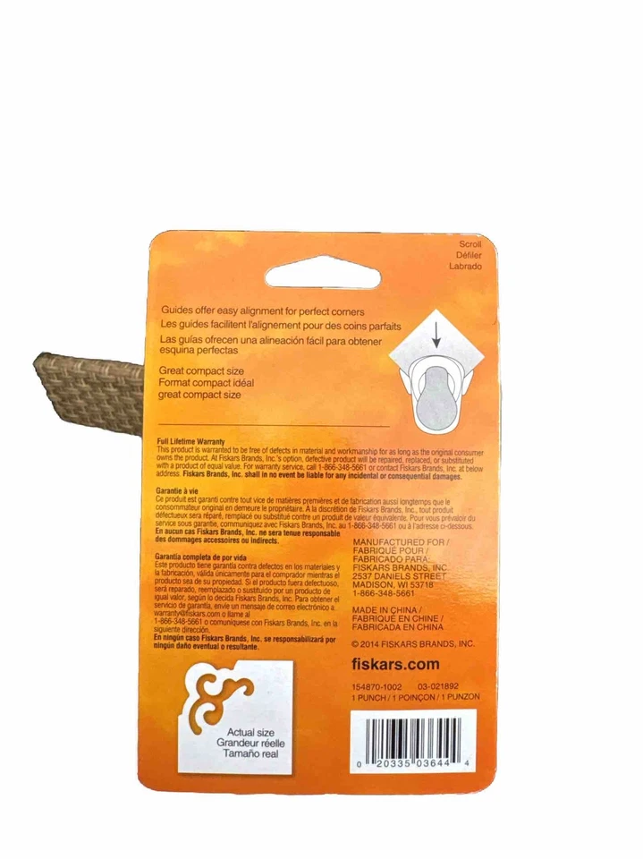 Punzón de palanca de esquina Fiskars álbum de recortes perforador de papel - ¡Nuevo! Foto 2 de 2