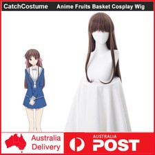 Fruits Basket Tohru Honda Cosplay Wig Pink Brown Women Girls Party Wigs 85cm