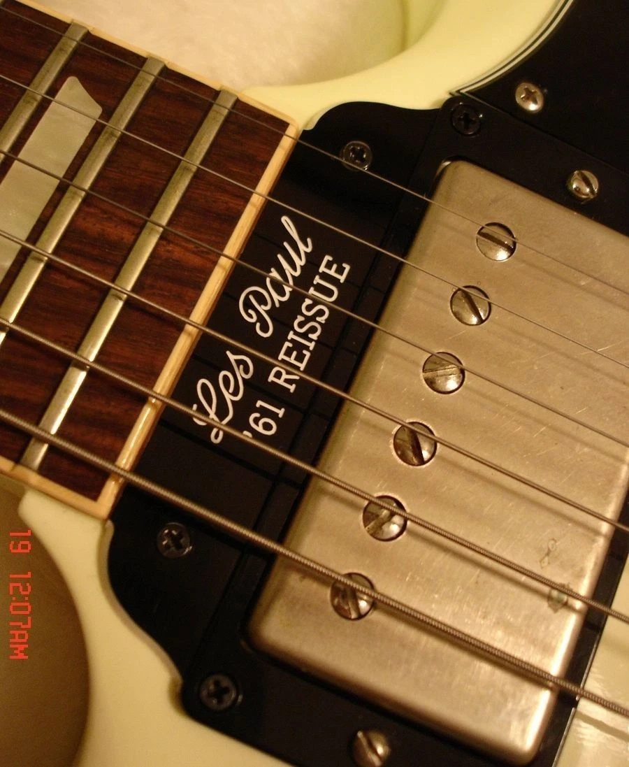 Gibson SG Guitar Tenon Cover Plate Les Paul 61 Reissue 2 ply Black White