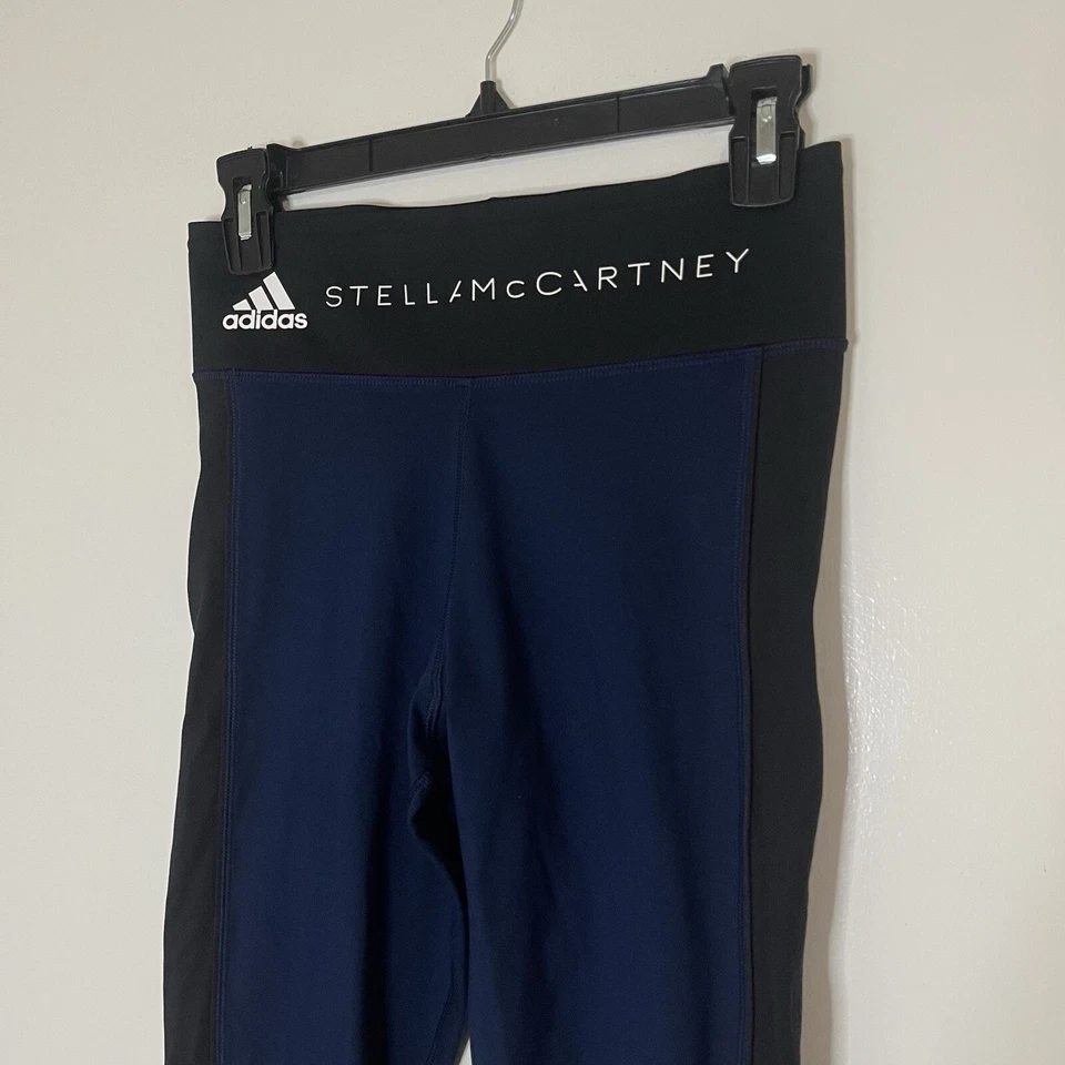 Stella McCartney Navy black colorblock 7/8 workout leggings size small - Image 2 of 4