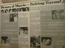 Donny and Marie Osmond, Two Page Vintage Clipping, Osmonds Brothers
