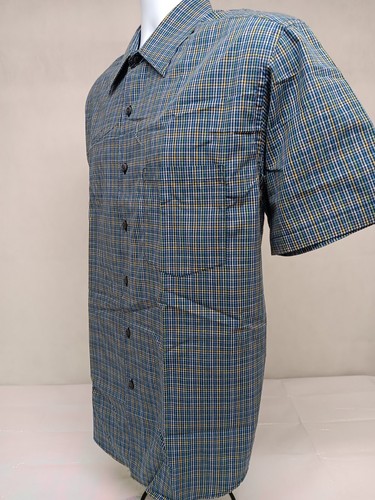 Vintage Colours By Alexander Julian Lrg Blue Yellow Plaid Short Sleeve Button Up - Picture 7 of 13