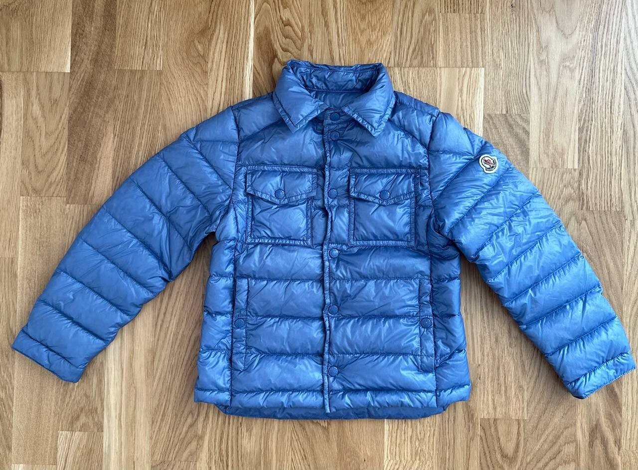 Moncler Gregoire Blue Down Puffer Jacket for Boys Size 6Y 116 cm-image