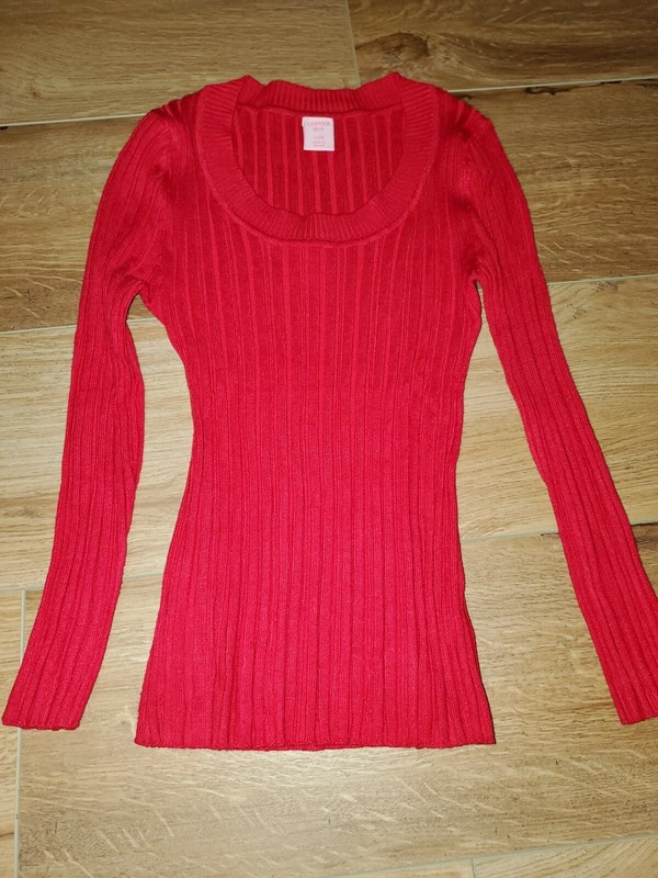 Girl's Red Copper Key Long Sleeve Sweater Shirt Top Size 7/8