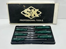 NOS SK Professional Tools USA Torx T10 to T30 Screwdriver Set, Green Hard Handle