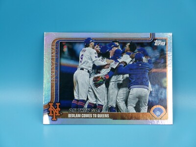 2025 Topps Series 2 #432 On They Go! Bedlam Come to Queens New York Mets Rainbow