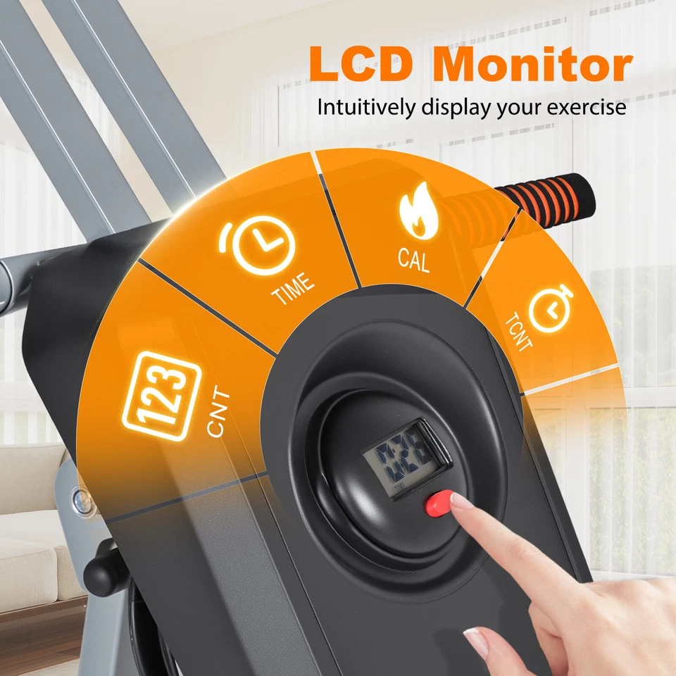 Vertical Climber Exercise Machine Home Stair Stepper w/5-Level Height Adjustable - image 4 of 4