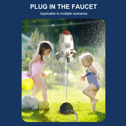 For Kids Outdoor Water Pressure Lift Sprinkler Rocket Launcher Air Rocket Toys - Picture 9 of 15
