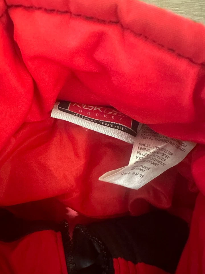 Chaqueta Reebok Chicago Blackhawks Juvenil L Roja Manga Larga Cremallera Completa NHL Foto 4 de 4
