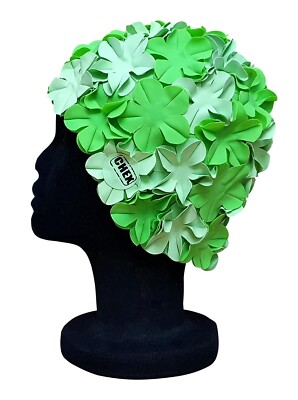 CHEX Anzio Damen 3D Blume Blütenblatt 2 Farbe Schwimmen Hut Grün Pastell Grün