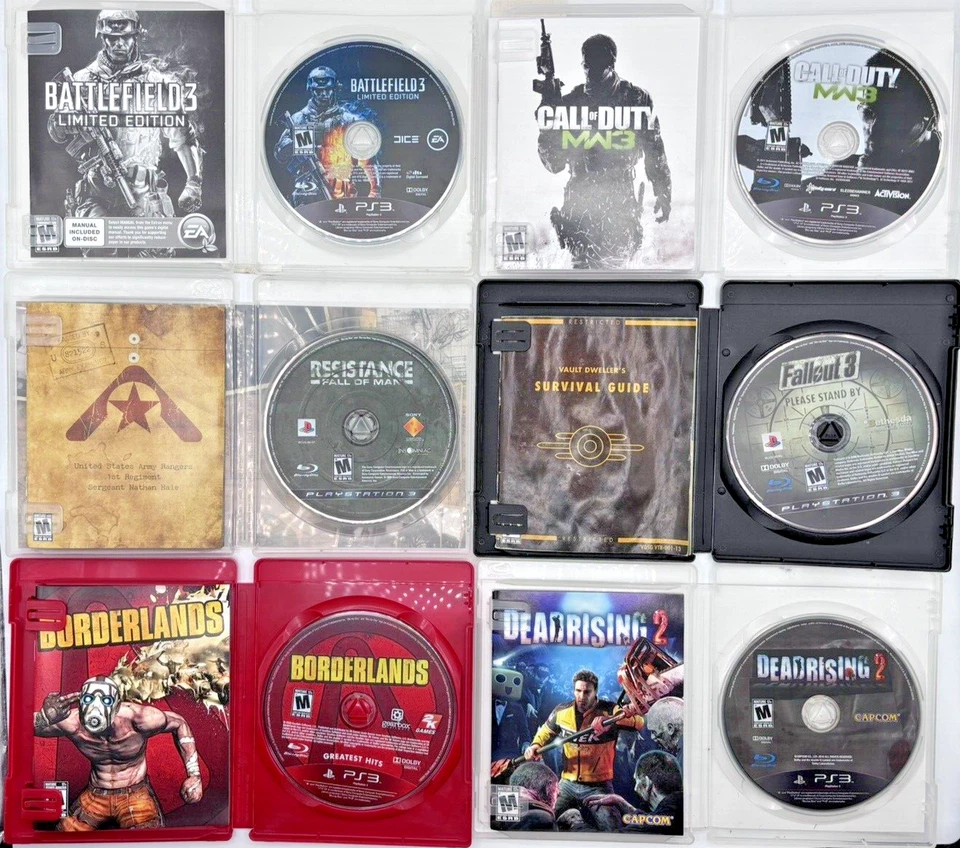COD, Dead Rising 2, Fallout 3, Sony PlayStation 3 PS3 Tested Working Lot of 6 - Image 3 of 3