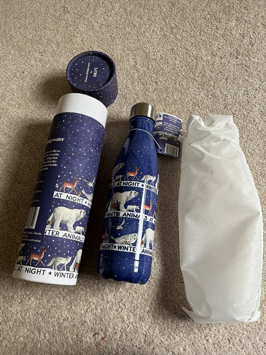 Gourde Isotherme Chilly's X Emma Bridgewater 500ml - Animaux Hiver - NEUVE