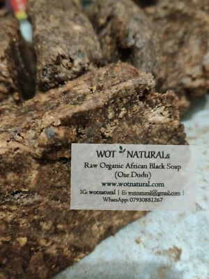 100% Genuine Raw Natural African Black Soap Skin Hair Body Acne from Nigeria