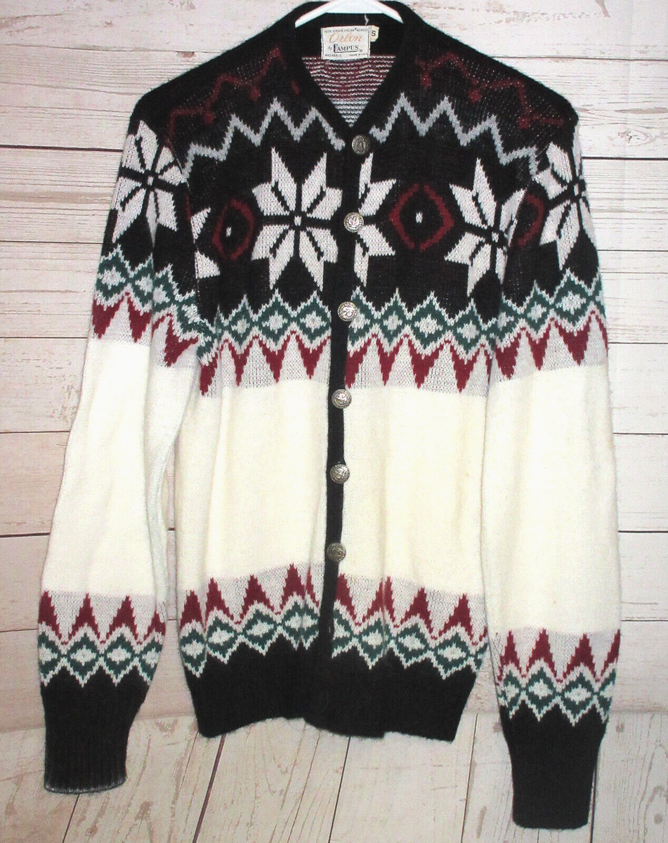Vintage 60s ORLON BY CAMPUS Cardigan Sweater Hipster Nordic Vintage 60s ORLON BY CAMPUS Cardigan Sweater Hipster Nordic
