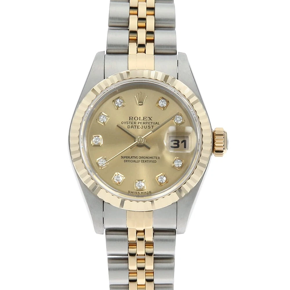Rolex — ROLEX Datejust 10P Diamond 79173G Champagne K Number second hand Women