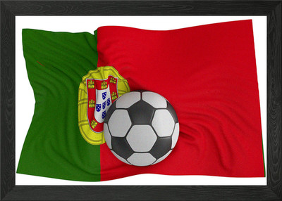 Weltflagge Fußball Gerahmtes Wandbild Poster Leinwanddruck Bild