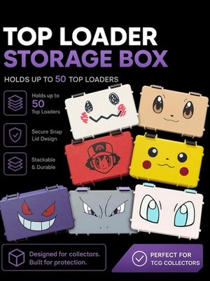 Pokémon Deck Box, Stackable, Snap Lid, 50 ct, Pikachu, Blastoise, TCG