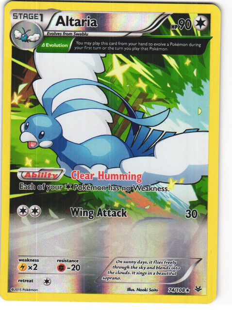 Altaria [Reverse Holo] #74 (Roaring Skies (2015))