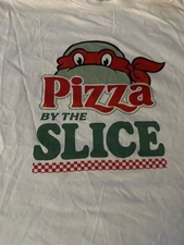 Teenage Mutant Ninja Turtles TMNT Pizza Hut primark WHITE T Shirt Size L 