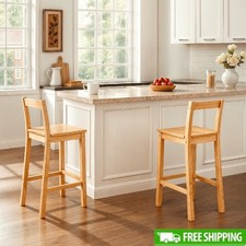 24" Indoor Barstool Set of 2 Durable Comfortable Stools Kitchen Dining New