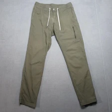 Vuori Pants Mens Medium Green Ripstop Climber Outdoor Drawstring Zip Pocket