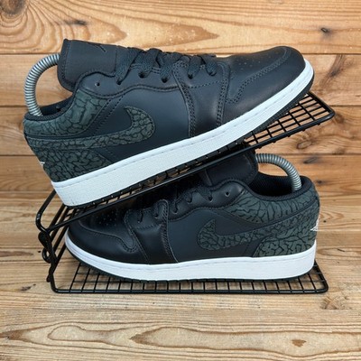 Nike Turnschuhe Damen Größe UK 5 Air Jordan 1 Low SE Schwarz Elefant Schuhe Jugend