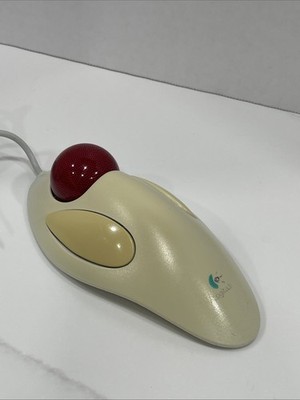 Logitech Marble Mouse PS/2 T-CM14 804292-0000 Trackball Computer Mouse Vintage