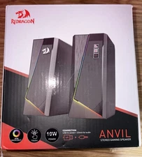 Redragon GS520 Anvil RGB LED Stereo Gaming Speakers, USB + 3.5mm