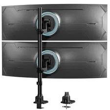 Dual Monitor-Arm Ultrawide Heavy Duty - 24-57 inch Vertical Dual Monitor Mount,