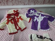 Hand Crocheted Knitted clothes Baby Reborn Doll  0/3 Month Girl & newborn 