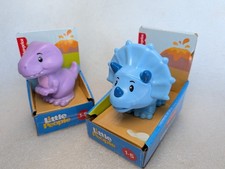 Fisher Price Little People Dinosaur Purple T-Rex Blue Triceratops Lot NIB 2024