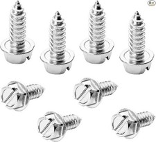 Stainless Steel License Plate Screw Kit, 8PCS Universal Fasteners for Front and
