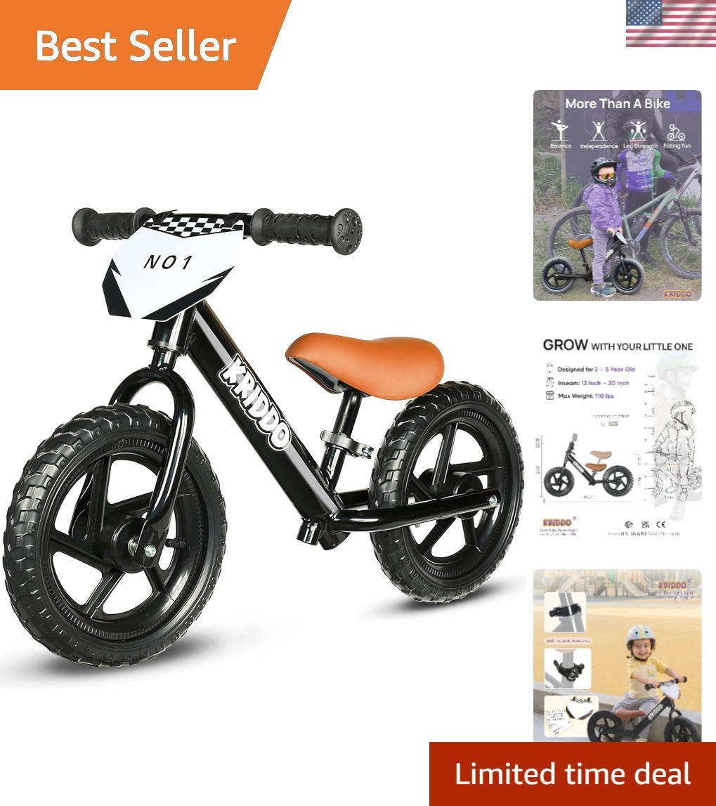 Toddler Balance Bike 2  Old,12 Inch Push Bicycle with Customize Plate 3 Sets ...