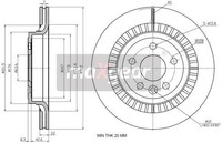2 X Bremsscheibe Maxgear 19-2335 FüR Volvo XC60