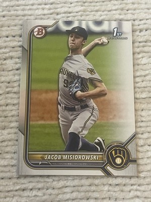 2022 Bowman Draft Jacob Misiorowski #Bd-132 First Bowman Milwaukee Brewers