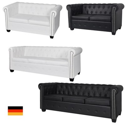 Chesterfield Sofa Couch Chester Sofas Sessel 2 + 3 Sitzer Variantenwahl Garnitur