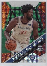 2019-20 Panini Mosaic Will to Win Green Mosaic Prizm Joel Embiid #17 17ec