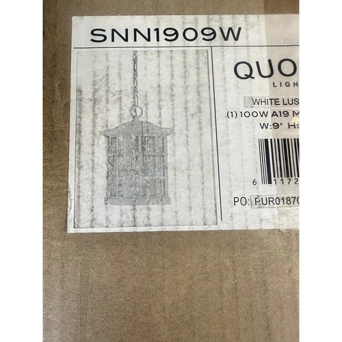 Stonington Matte White Hanging Lantern Ceiling 9.5 inch Light New in Box - Picture 4 of 5