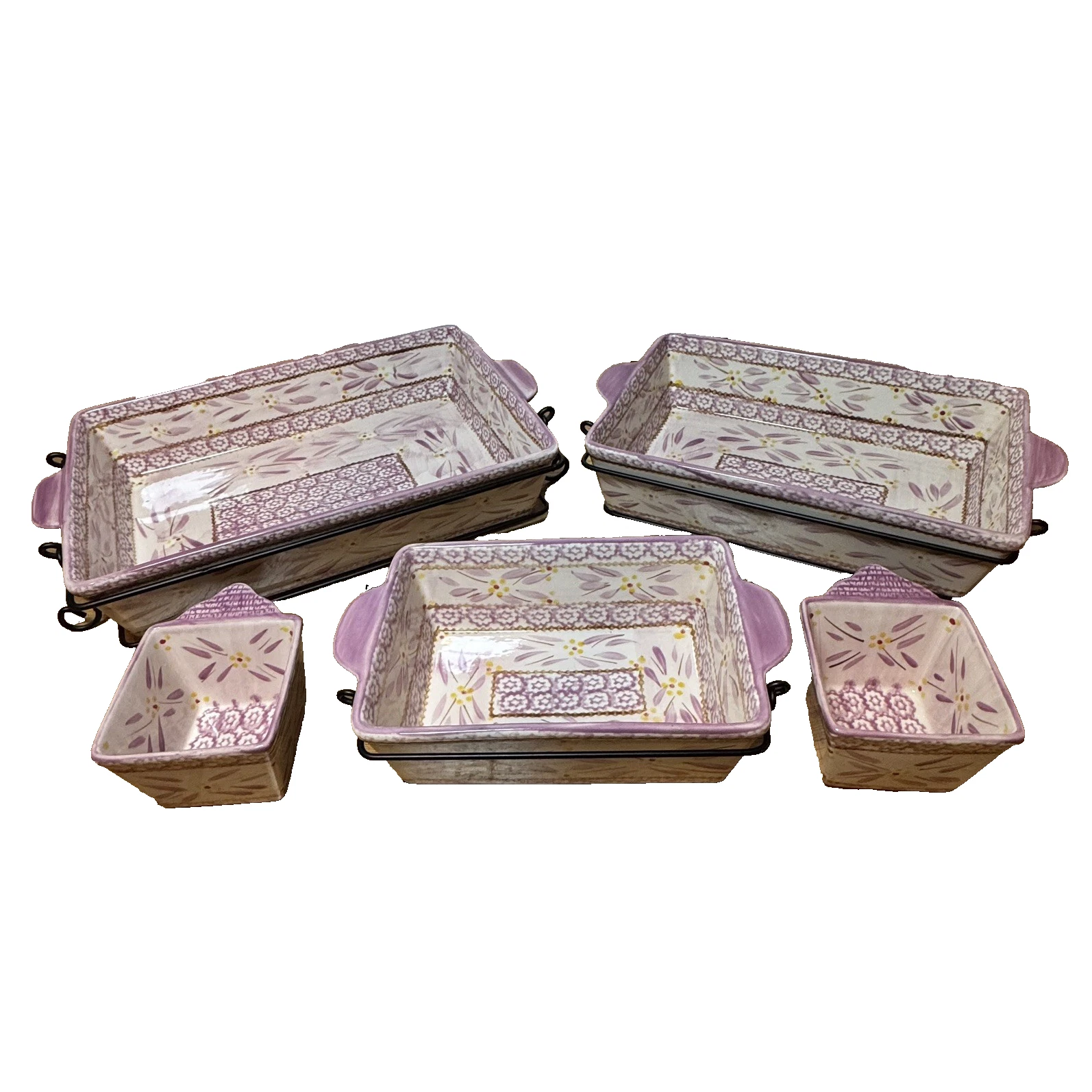 Temp-tations Old World Lilac Bakeware Baker Ramekin Loaf - Lot of 11 Pieces