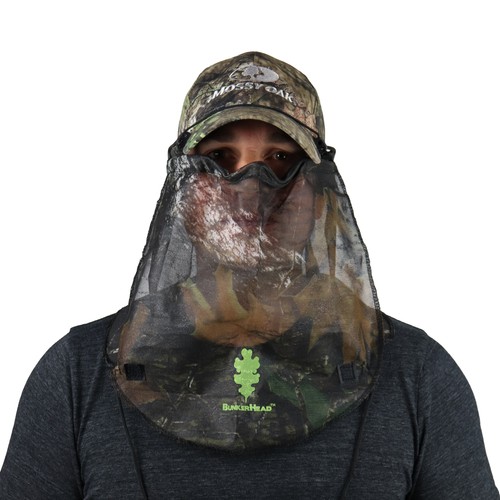 BunkerHead Bug Mesh Camo Head Concealment System, Mossy Oak Breakup - Picture 2 of 7
