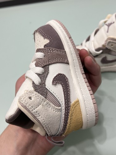 Toddler 4C Nike Air Jordan 1 Mid SE Craft TD “Inside Out Taupe Haize” DZ4467-102 - Picture 10 of 24