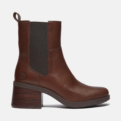 Timberland Damen Bellevaux Chelsea Premium Leder Stiefel Dunkelbraun