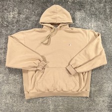 Champion Hoodie Mens XXL Beige Fleece Pullove...