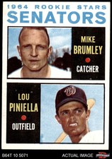 1964 Topps #167 Lou Piniella / Mike Brumley Senators RCs RC 6 - EX/MT