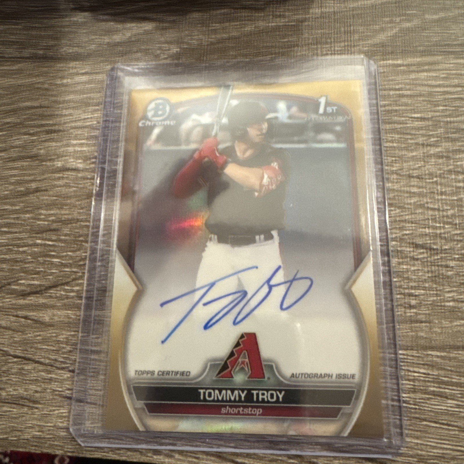 TOMMY TROY 2023 BOWMAN CHROME DRAFT 1ST GOLD AUTO /50